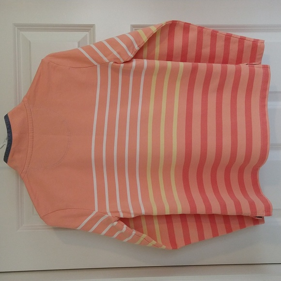 L.L Bean Women's X-Small Petite, Soft Cotton 4 Button Striped Rugby Pullover - Picture 2 of 8